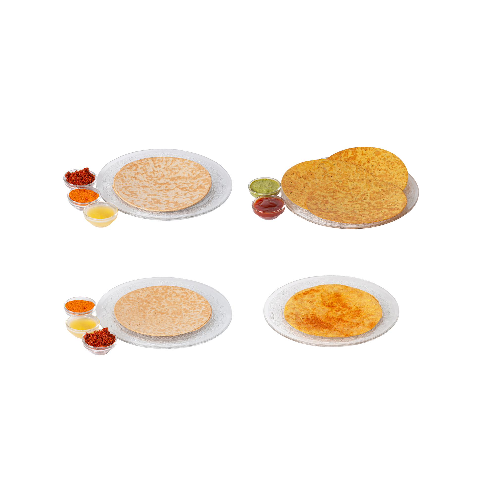 All Jain Khakhras | Set of 4 flavours | 200 grams each | Plain, Methi, Jeera, Chorafali